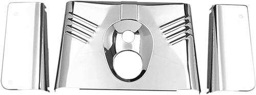 3-Piece Fork Tins - Chrome - Ribbed -  86-17 FLST