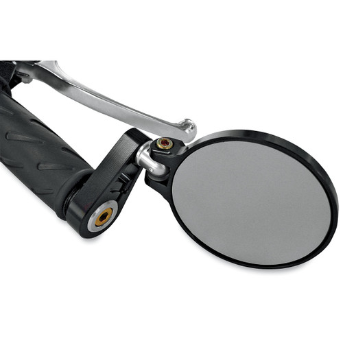 Joker Machine #09-302B - Mirror - Cafe Racer - Side View - Round - Black - 2-1/4"