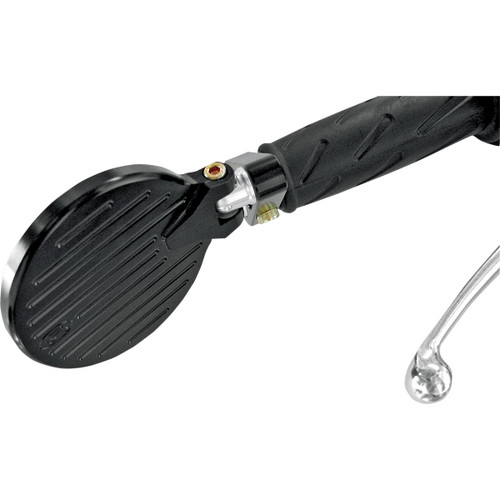 Joker Machine #09-302B - Mirror - Cafe Racer - Side View - Round - Black - 2-1/4"