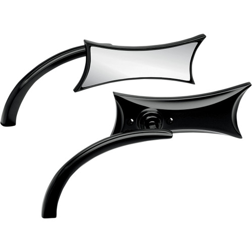 Arlen Ness #13-418 - Mirror - Micro - Four-Point - Side View - Rectangle - Black - Left