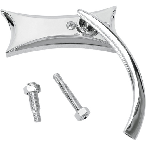 Arlen Ness #13-417 - Mirror - Micro - Four-Point - Side View - Rectangle - Chrome - Right