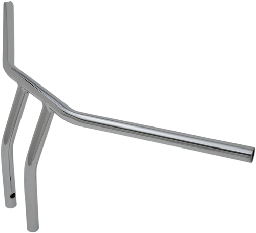 Drag Specialties 1" T-Bar - Dimpled - Curved - 10" - Chrome
