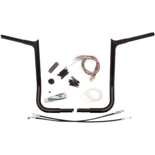 FAT Baggers INC. #909116-B - 1-1/4" EZ Install Pointed Top Handlebar Kit - 16" - Black