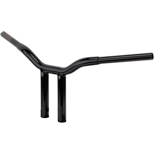 LA Choppers #LA-7337-08B - Kage Fighter Welded Straight-Riser Handlebar - One Piece - 8" - Black