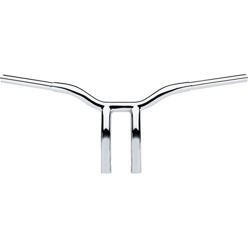 LA Choppers #LA-7338-10 - Kage Fighter Welded Bent-Riser Handlebar - One Piece - 10" - Chrome