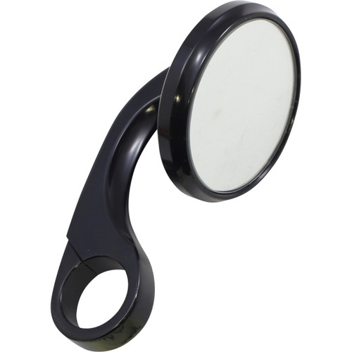 Todd's Cycle #0640-0748 - Mirror - Shooter - Side View - Round - Black - 1"