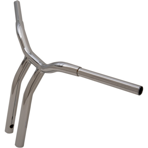LA Choppers #LA-7338-14 - Kage Fighter Welded Bent-Riser Handlebar - One Piece - 14" - Chrome