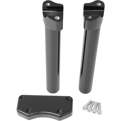 Drag Specialties - Handlebar Riser & Top Clamp Kit - 10" - Buffalo - Black