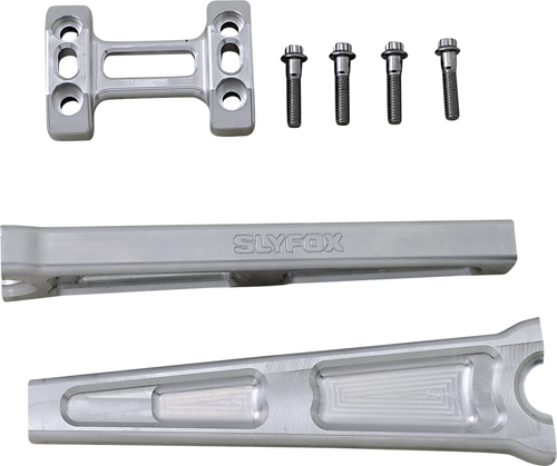 Slyfox #TM-SLY7 - Handlebar Riser Kit - Straight - 1" Clamping - 10" Rise - Raw