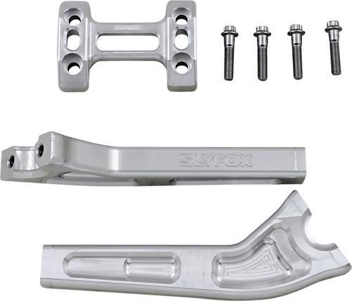 Slyfox #TM-SLY11 - Handlebar Riser Kit - Pullback - 1" Clamping - 8" Rise - Raw