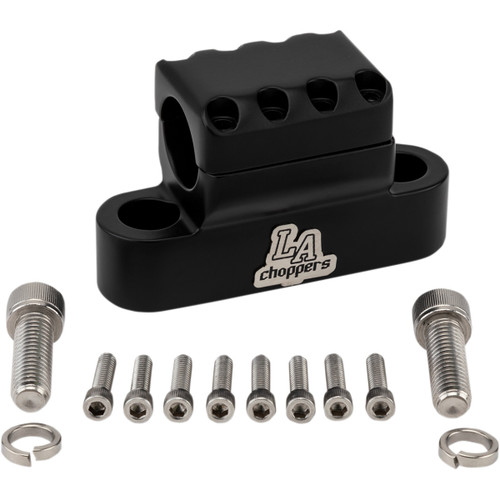 LA Choppers #LA-7335-XXCM - Kage Fighter Handlebar Clamp - Flat Black