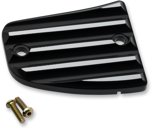 Master Cylinder Cover - Finned - Black/Silver