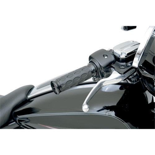 Drag Specialties - Custom Rubber Grips - Hotop - Black/Rubber