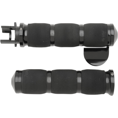 Avon Grips #MT-IN-AIR-90A-B - 3-Ring Air Cushioned Grips - Indian - Throttle Boss - Anodized