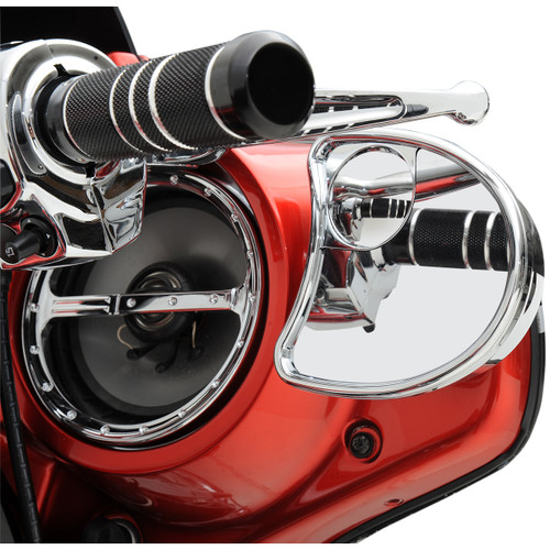 Drag Specialties - Mirror - Side View w/Blind Spot - Half-Moon - Chrome