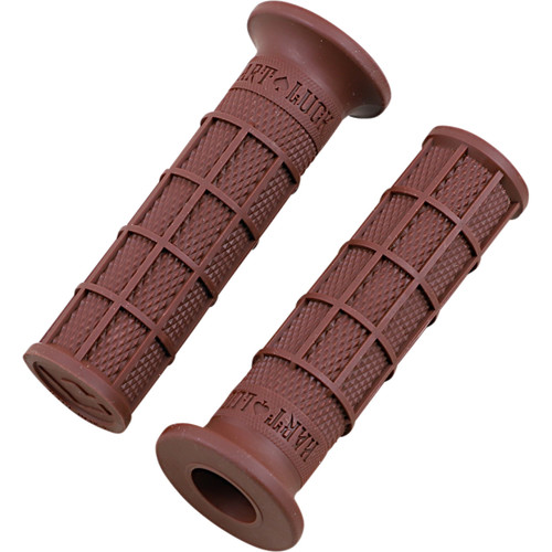 ODI #V02FWBN - Hart-Luck Signature Full-Waffle Slip-On Grips - Brown