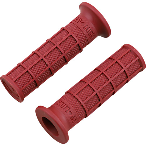 ODI #V02FWDR - Hart-Luck Signature Full-Waffle Slip-On Grips - Red