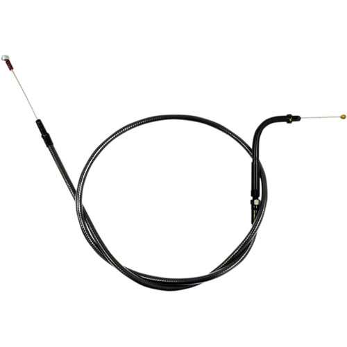 LA Choppers #LA-8005ID16M - Midnight Braided Handlebar Idle Cable - 15"-17" - Touring