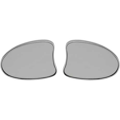 Drag Specialties - Mirrors - Side View - Deluxe - Teardrop - Chrome