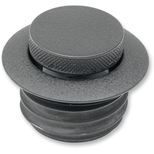 Drag Specialties - Gas Cap - Non-Vented Pop-Up - Black Wrinkle
