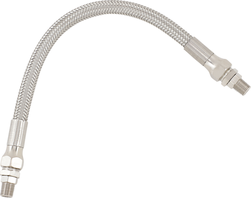 Oil Line with Fittings - Stainless Steel - 10"