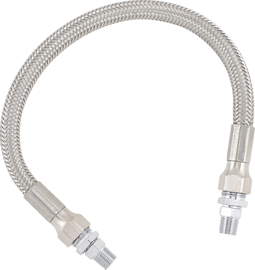 Oil Line with Fittings - Stainless Steel - 12"