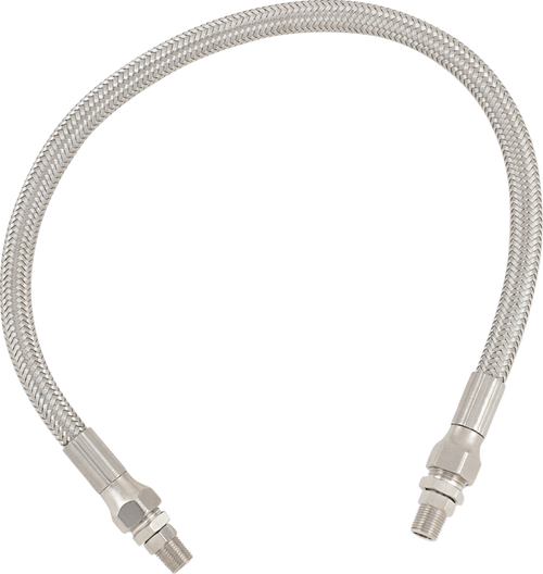 Oil Line with Fittings - Stainless Steel - 18"