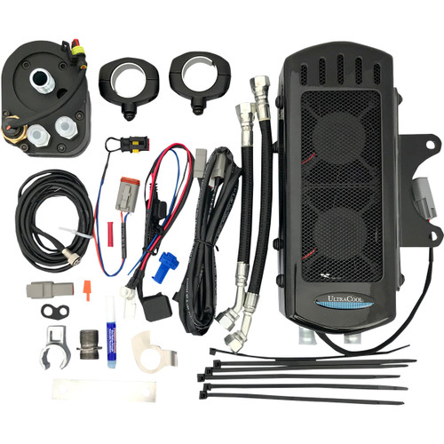 Ultracool #SMT-1G - Side Mount Oil Cooler Kit - Gloss Black - FXR/Touring
