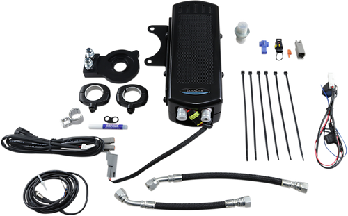 Side Mount Oil Cooler Kit - Gloss Black - Sportster