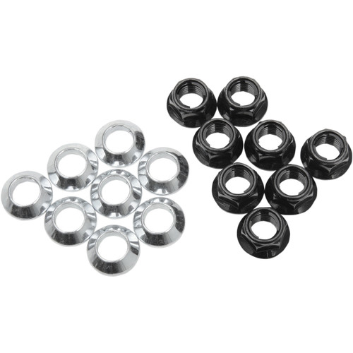Bolt #2005-LUG.B - Flange Lug Nut - Locking - Black - 8-Pack