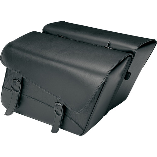 Willie & MAX Luggage #59589-00 - Compact Black Jack Saddlebag - Slant - Large