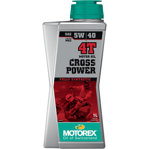 Motorex #308243 - Cross Power Synthetic 4T Engine Oil - 5W-40 - 1L