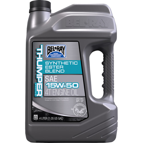 Bel-ray #99530-B4LW - Thumper Synthetic Blend 4T Oil - 15W-50 - 4L
