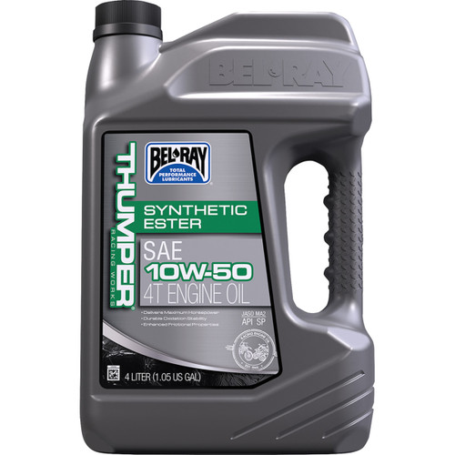 Bel-ray #99550-B4LW - Thumper Synthetic Oil - 10W-50 - 4L