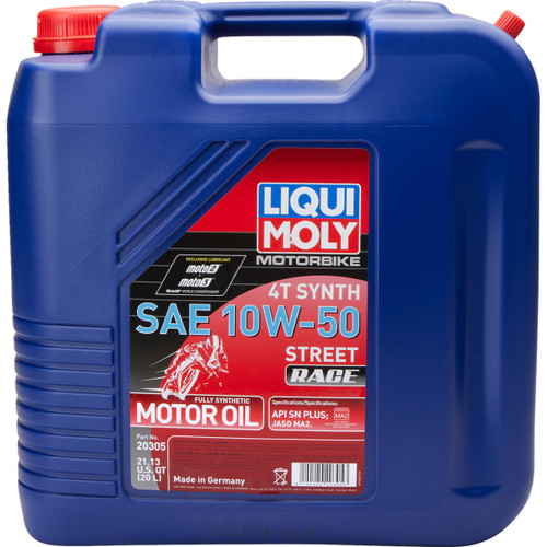 Liqui Moly #20305 - Street Race Synthetic 4T Oil - 10W-50 - 20L