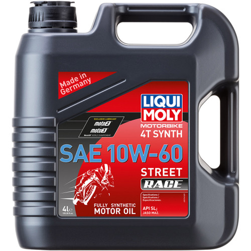 Liqui Moly #20072 - Street Race Synthetic 4T Oil - 10W-60 - 4L