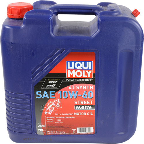 Liqui Moly #20303 - Street Race Synthetic 4T Oil - 10W-60 - 20L