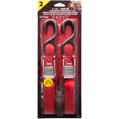 Erickson #05727 - Soft Tie Tie-Down - 1" x 6' - Red