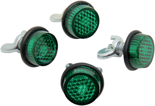 License Plate Reflectors - 4ct - Green