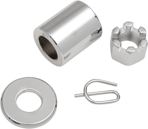 Axle - Rear - Chrome - Kit - 91-99 Dyna