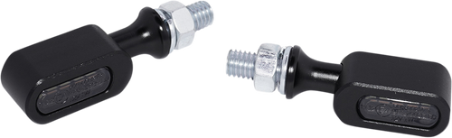 Drag Specialties Marker Light - Smoke/Amber - Matte Black