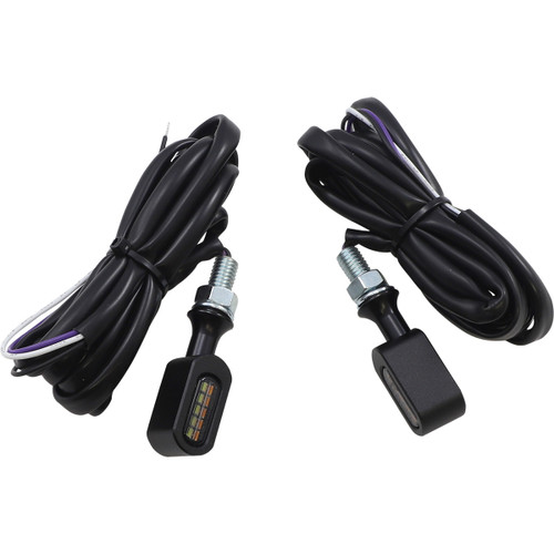 Drag Specialties - Marker Light - Smoke/Amber - Matte Black