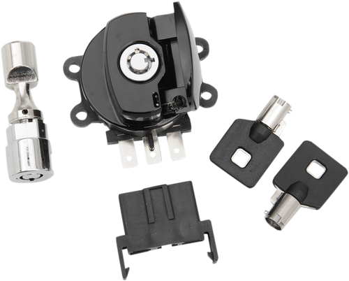 Side Hinge Ignition Switch with Fork Lock - Gloss Black