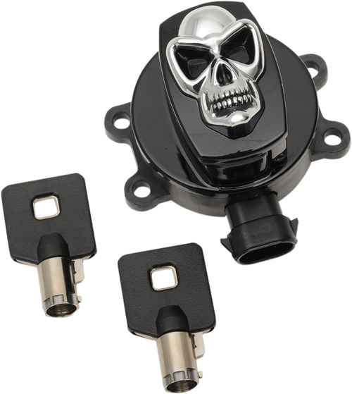 Ignition Switch - Skull - Black