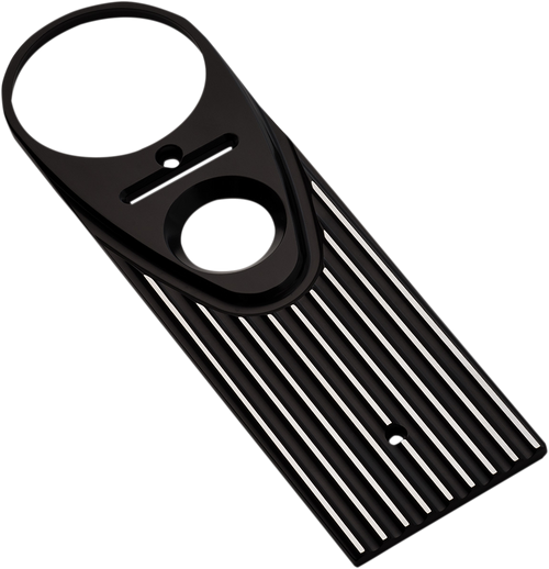 Full Length-Style King Dash Cover - Finned - Black Anodized/Silver