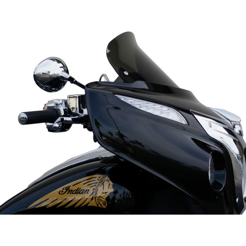 Wind Vest #66-1240 - Windshield - Dark Smoke - 12" - Indian