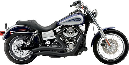 Speedster Swept Short Exhaust - Black - 12-17 Dyna