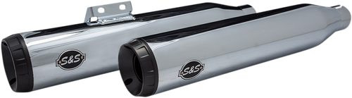 Grand National Race Mufflers for Softail - Chrome