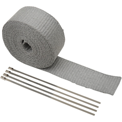 Cycle Performance Prod. #CPP/9057 - Fiberglass Exhaust Wrap Kit - Silver - 1" x 50'