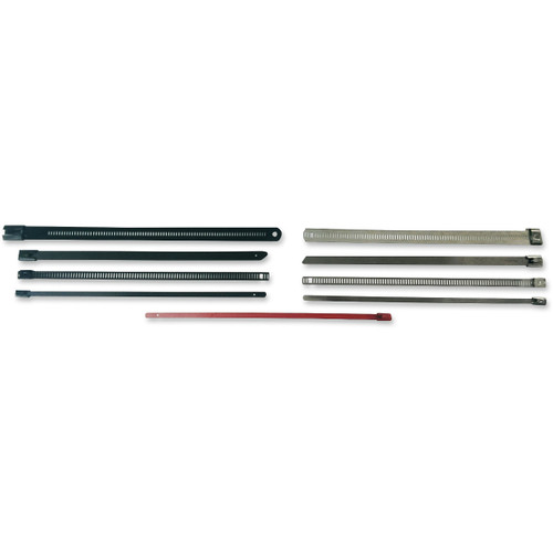 Cycle Performance Prod. #CPP/9072-20 - Standard Clamps - Black - 8" - 20-Pack